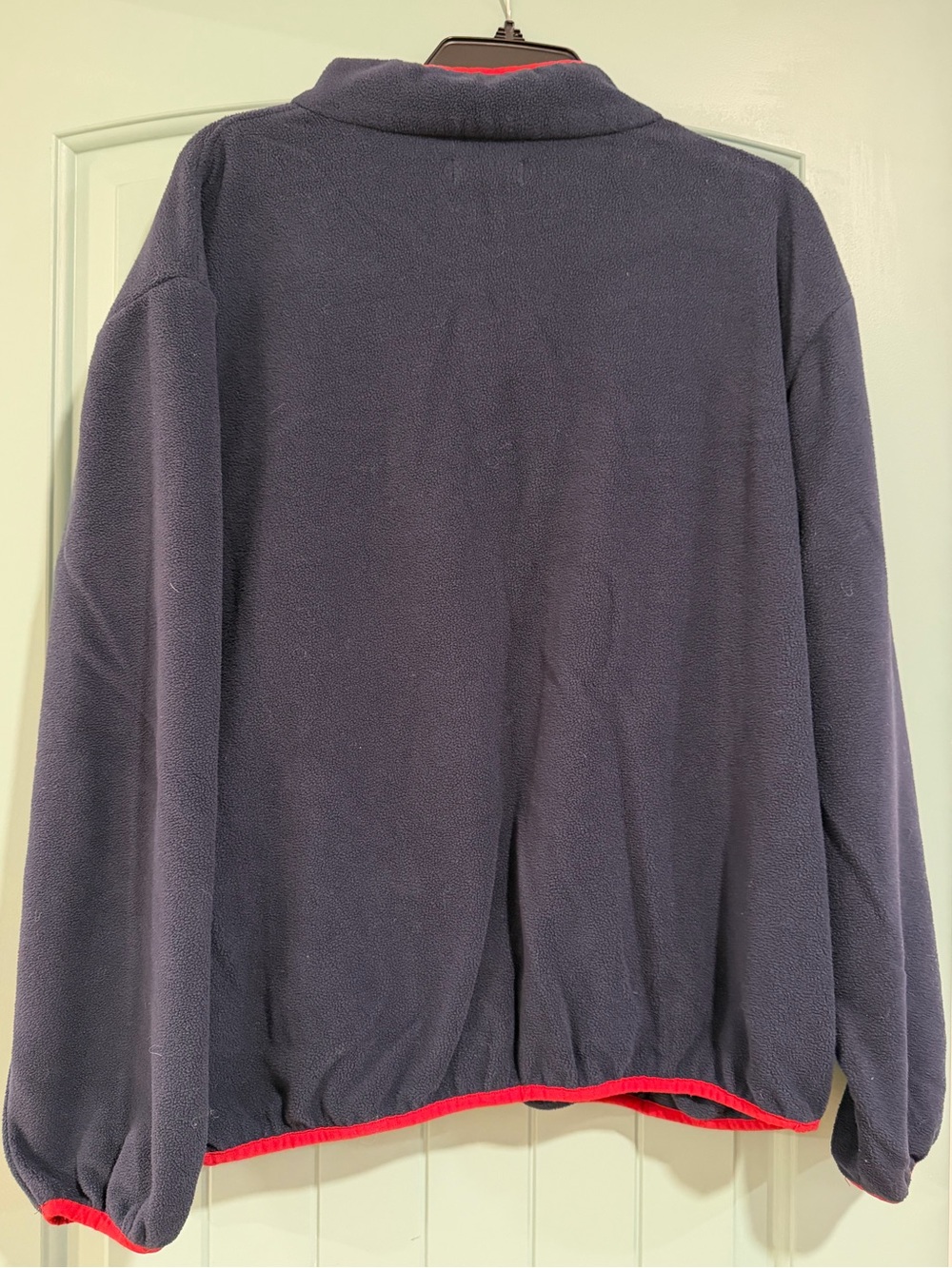 SET Active Sail Navy Microfleece Flag Half-Zip Pullover with Red Trim - Picture 3 of 4